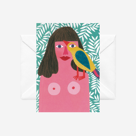 Card - The Woman and her Bird